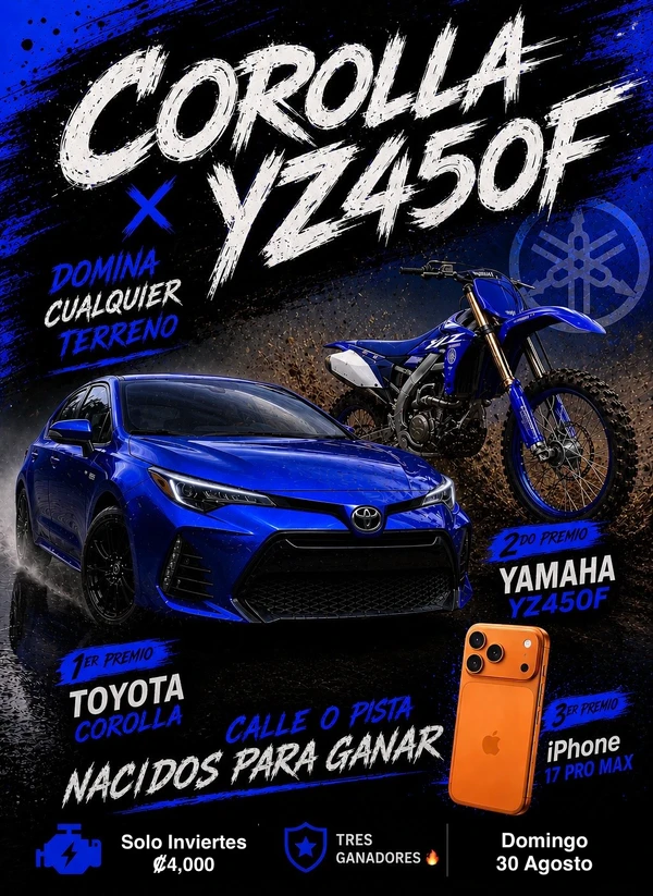 COROLLA + YZ450F + IPHONE 17PRO MAX